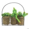 Vickerman 11" Artificial Assorted Succulents in Galvanized Hanger -Party Decorations Sales Shop vickerman 11 artificial assorted succulents in galvanized hanger13938339