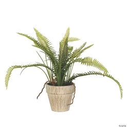 Vickerman 12" Artificial Green Fern Bush