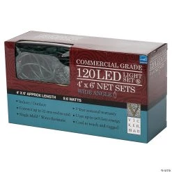 Vickerman 120 Christmas Lights 4'x6' LED Purple with Green Wire Wide Angle Twinkle Net -Party Decorations Sales Shop vickerman 120 christmas lights 4x6 led purple with green wire wide angle twinkle net13989664 a03