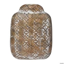 Vickerman 13.8" Flat Brown Vase Circular Pattern