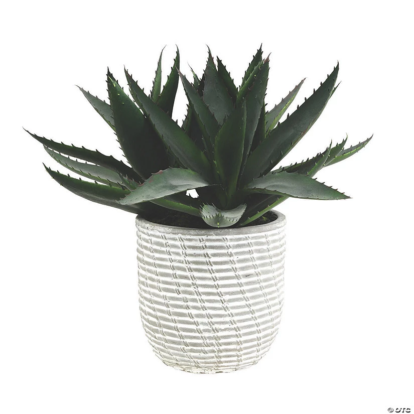 Vickerman 14" Artificial Green Succulent in Concrete Gray Pot 3 Vickerman 14" Artificial Green Succulent in Concrete Gray Pot