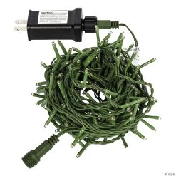 Vickerman 144 Lights LED Warm White Cluster Set with Green Wire - 24' Long Christmas Light Set