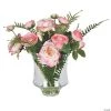 Vickerman 16" Dark Pink Rose In Glass Pot -Party Decorations Sales Shop vickerman 16 dark pink rose in glass pot13938405