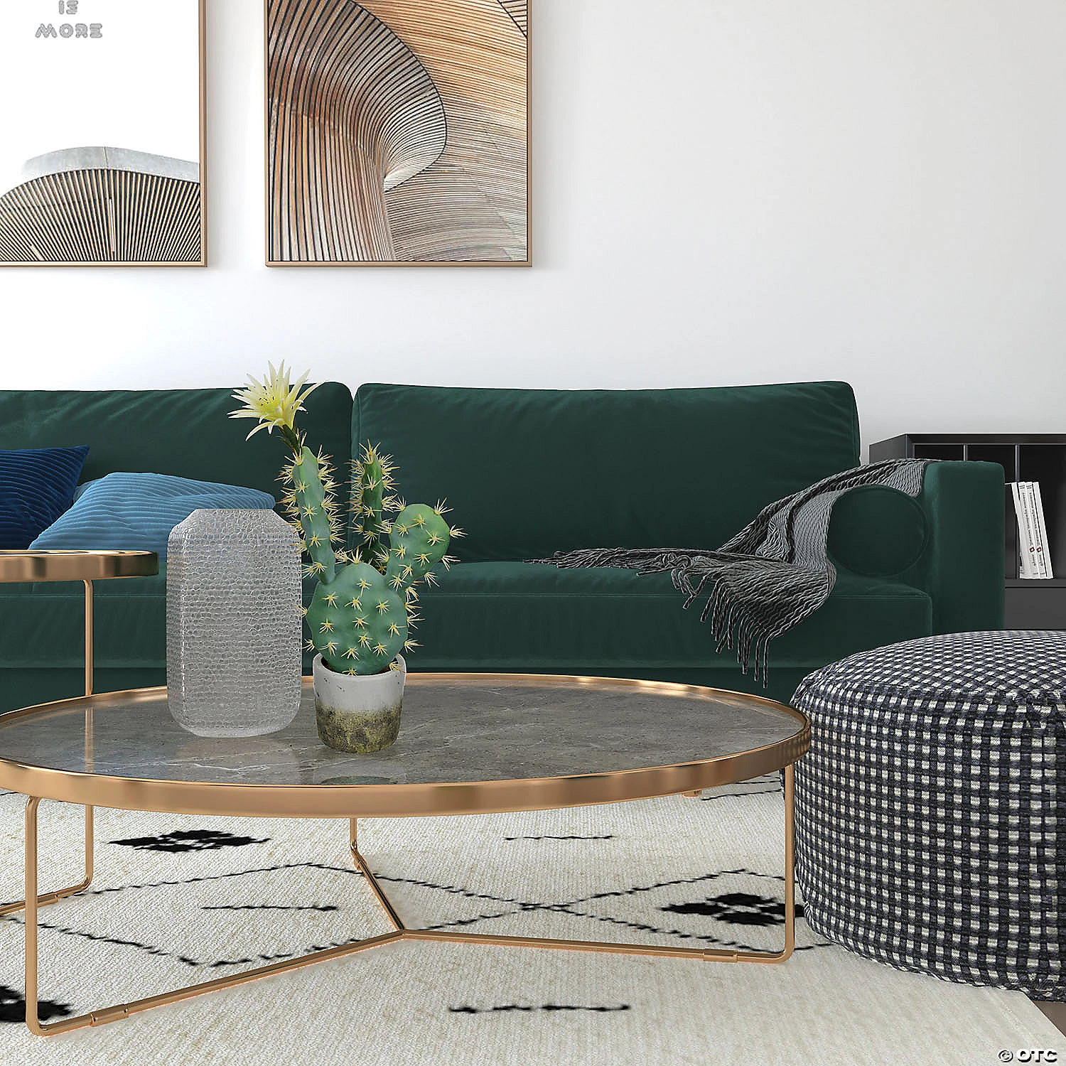 Vickerman 18" Green Cactus in Cement Pot 4 Vickerman 18" Green Cactus in Cement Pot - Image 2