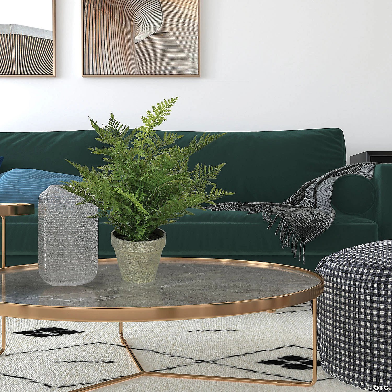 Vickerman 19" Green Potted Fern 4 Vickerman 19" Green Potted Fern - Image 2