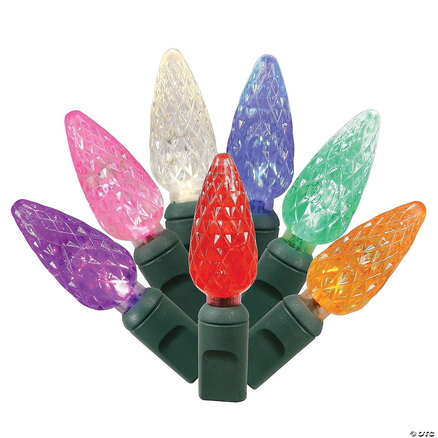 Vickerman 200 Christmas Lights LED Multicolor Lights with Green Wire Set - 6" Spacing, 100' Long 3 Vickerman 200 Christmas Lights LED Multicolor Lights with Green Wire Set - 6" Spacing, 100' Long