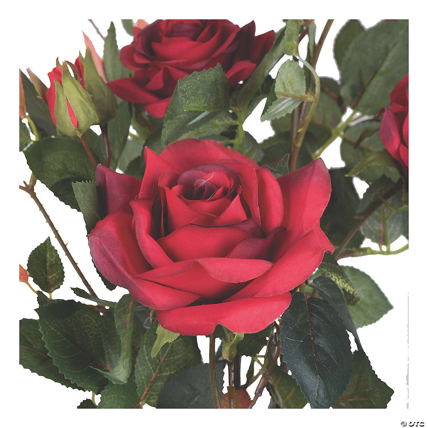 Vickerman 21" Artificial Red Rose Plant in Pot 4 Vickerman 21" Artificial Red Rose Plant in Pot - Image 2