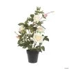 Vickerman 21" Artificial White Rose Plant in Pot