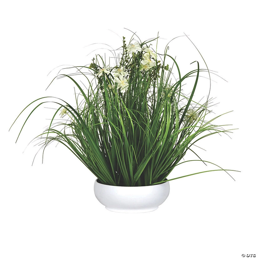 Vickerman 21" Potted Cream Cosmos and Green Grass 3 Vickerman 21" Potted Cream Cosmos and Green Grass