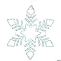 Vickerman 24" Pure White LED Star Snowflake Lighted Decor