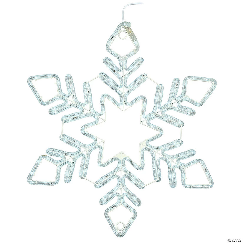 Vickerman 24" Pure White LED Star Snowflake Lighted Decor 3 Vickerman 24" Pure White LED Star Snowflake Lighted Decor