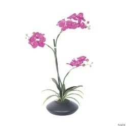 Vickerman 25" Artificial Purple Potted Orchid
