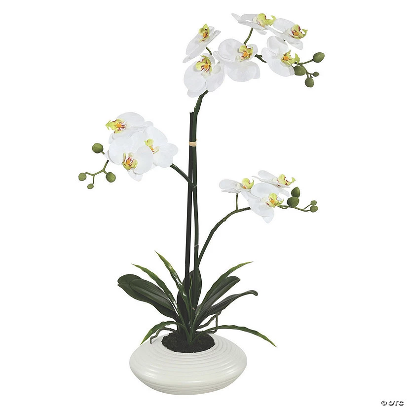 Vickerman 25" Artificial White Orchid 3 Vickerman 25" Artificial White Orchid