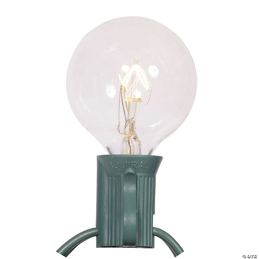 Vickerman 25 Lights Clear G40 Twinkle Set with Green Wire - 12" Spacing Christmas Light Set 3 Vickerman 25 Lights Clear G40 Twinkle Set with Green Wire - 12" Spacing Christmas Light Set