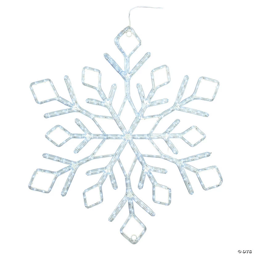 Vickerman 36" Pure White LED Diamond Snowflake Lighted Decor 3 Vickerman 36" Pure White LED Diamond Snowflake Lighted Decor