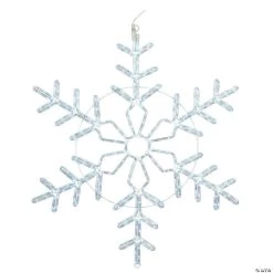 Vickerman 36" Pure White LED Forked Snowflake Lighted Decor