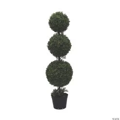 Vickerman 4' Artificial Triple Ball Green Boxwood Topiary - UV Resistant