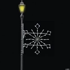 Vickerman 4' Diamond Snowflake Pole Decoration With 48 LED Lights. -Party Decorations Sales Shop vickerman 4 diamond snowflake pole decoration with 48 led lights 14120302 a03