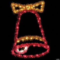 Vickerman 4' Metallic Bell Commercial Pole Decoration With LED Lights Lighted Decor