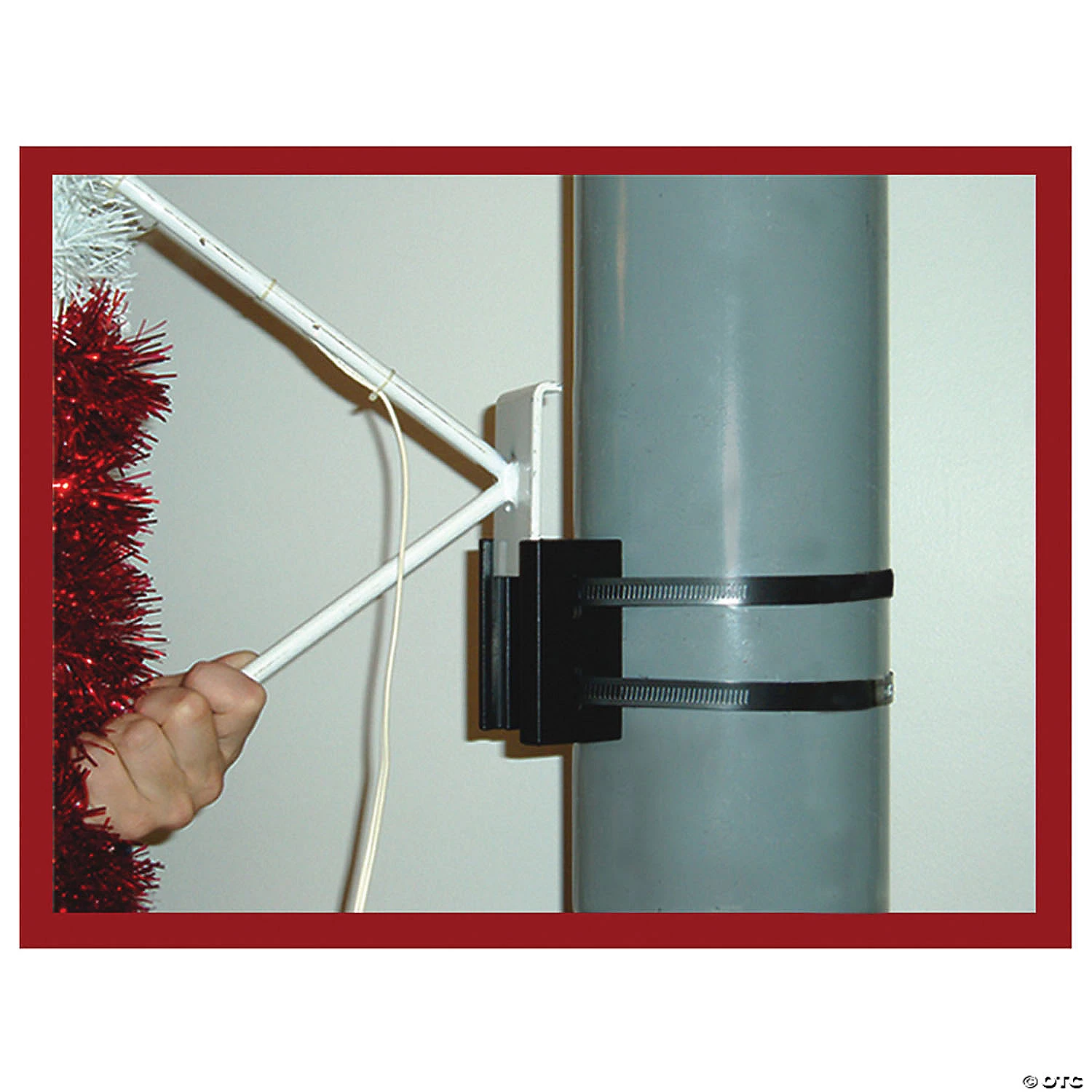 Vickerman 4’ Metallic Candy Cane with Bow Commercial Pole Decoration With LED Lights Lighted Decor 4 Vickerman 4’ Metallic Candy Cane with Bow Commercial Pole Decoration With LED Lights Lighted Decor - Image 2