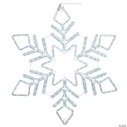 Vickerman 48" Pure White LED Twinkle Star Snowflake Lighted Decor