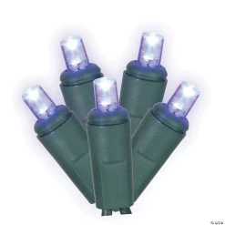 Vickerman 50 Lights LED Blue Twinkle Wide Angle - 6" Spacing, 25' Long Christmas Light Set