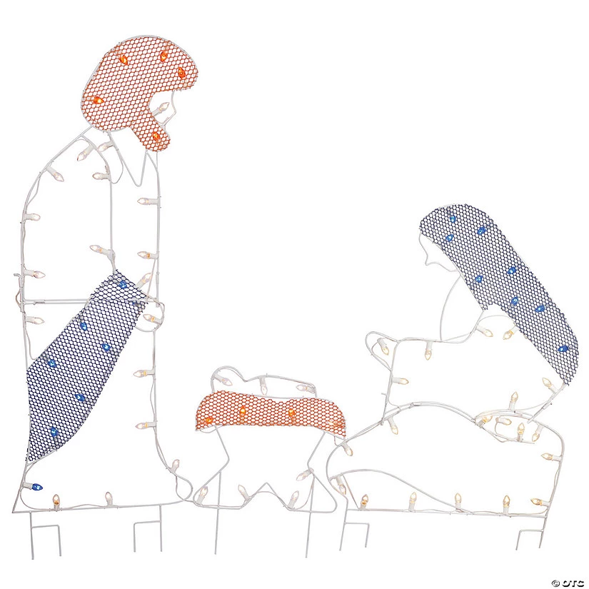 Vickerman 55" x 68" Wire Silhouette Nativity Lighted Decor 3 Vickerman 55" x 68" Wire Silhouette Nativity Lighted Decor