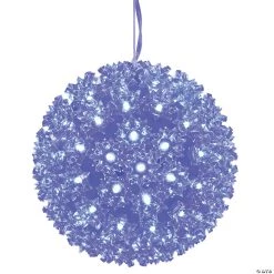 Vickerman 7.5" Blue LED Starlight Sphere Lighted Hanging Decor