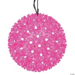 Vickerman 7.5" Pink LED Starlight Sphere Lighted Hanging Decor