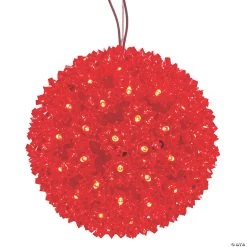Vickerman 7.5" Red LED Starlight Sphere Lighted Hanging Decor