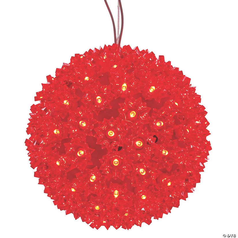 Vickerman 7.5" Red LED Starlight Sphere Lighted Hanging Decor 3 Vickerman 7.5" Red LED Starlight Sphere Lighted Hanging Decor