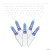 Vickerman 70 Lights LED Blue with White Wire Icicle Set - 9' Long Christmas Light Set