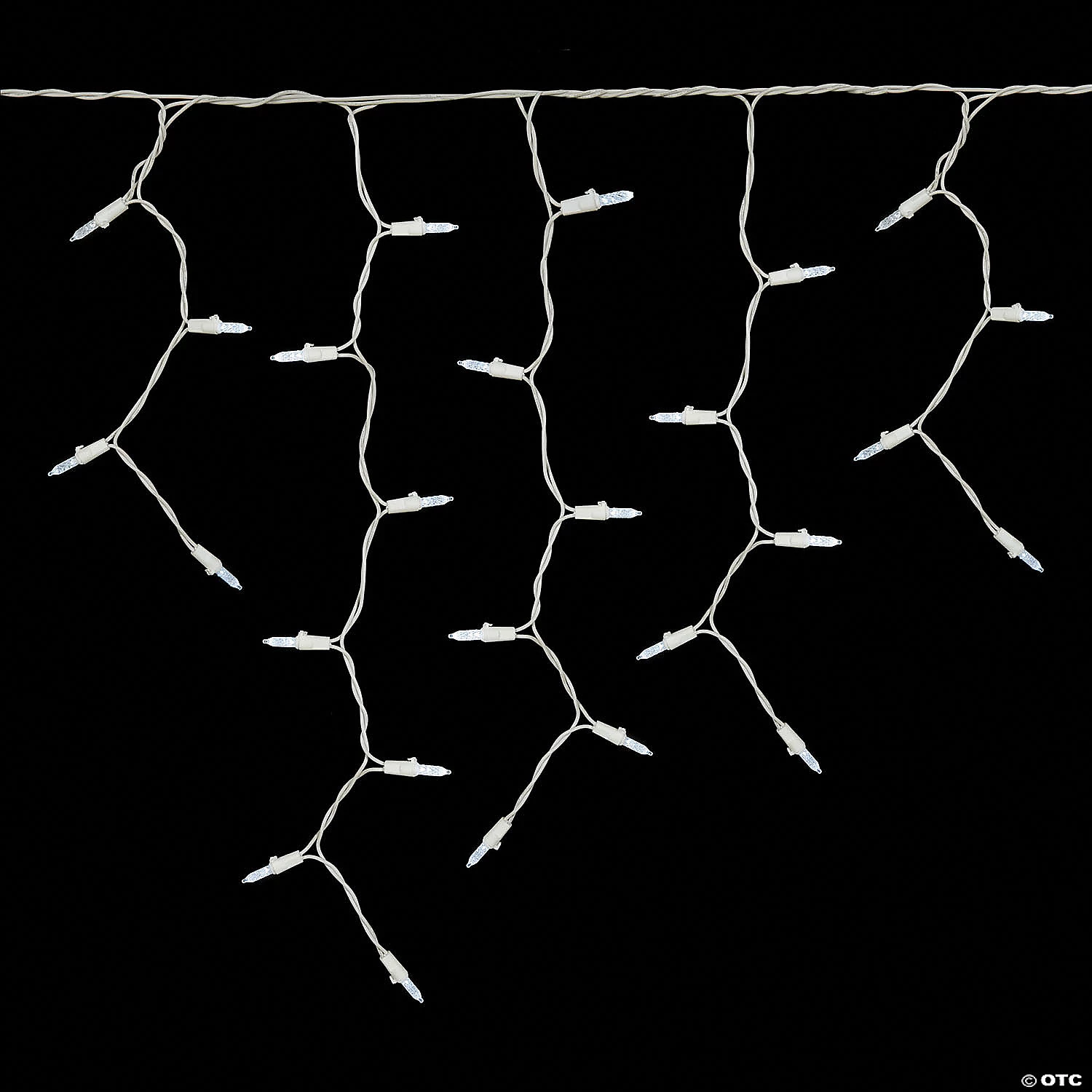 Vickerman 70 Lights LED Cool White with White Wire Icicle Set - 9' Long Christmas Light Set 4 Vickerman 70 Lights LED Cool White with White Wire Icicle Set - 9' Long Christmas Light Set - Image 2