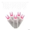 Vickerman 70 Lights LED Pink with White Wire Wide Angle Icicle - 9' Long Christmas Light Set -Party Decorations Sales Shop vickerman 70 lights led pink with white wire wide angle icicle 9 long christmas light set13989671