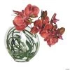 Vickerman 9.8" Pink Butterfly Orchid In Glass Pot