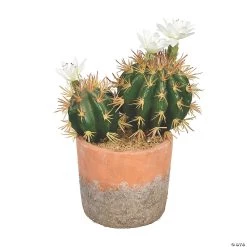 Vickerman 9" Green Cactus in Clay Pot