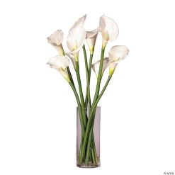 Vickerman Artificial 24" White Calla Lilys