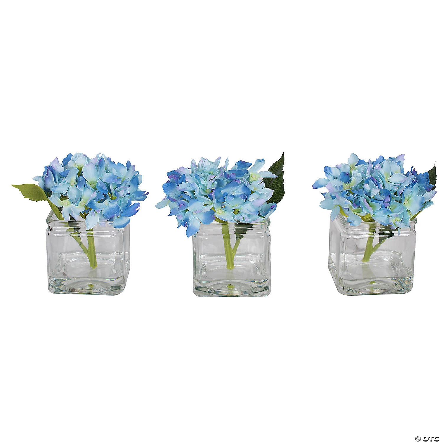 Vickerman Artificial 5" Blue Hydrangea in Cube 3 Vickerman Artificial 5" Blue Hydrangea in Cube