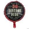 Vintage Dude 50th Birthday Metallic 18" Mylar Balloon