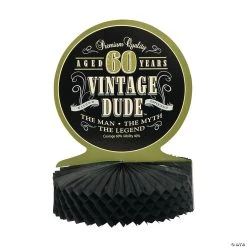 Vintage Dude 60th Birthday Centerpiece