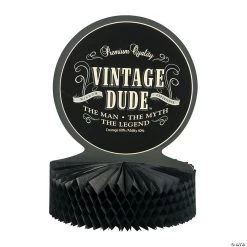 Vintage Dude Birthday Centerpiece