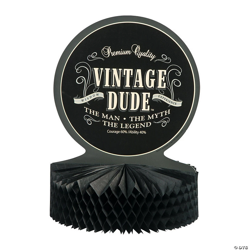 Vintage Dude Birthday Centerpiece 3 Vintage Dude Birthday Centerpiece