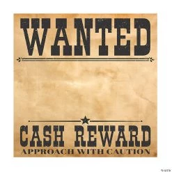 Wanted Backdrop Banner - 2 Pc.