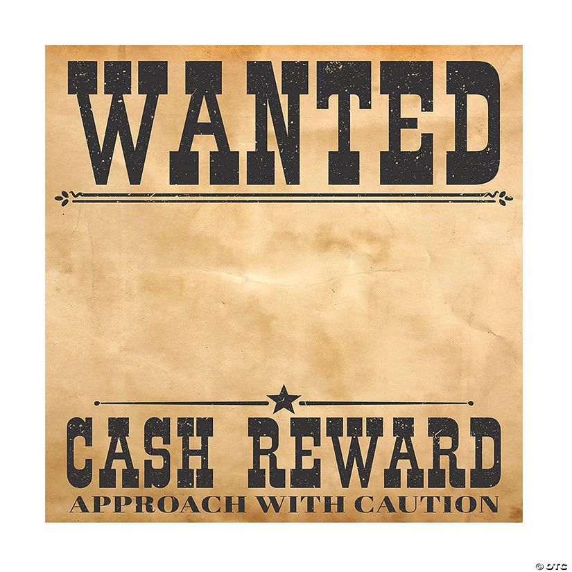 Wanted Backdrop Banner - 2 Pc. 3 Wanted Backdrop Banner - 2 Pc.