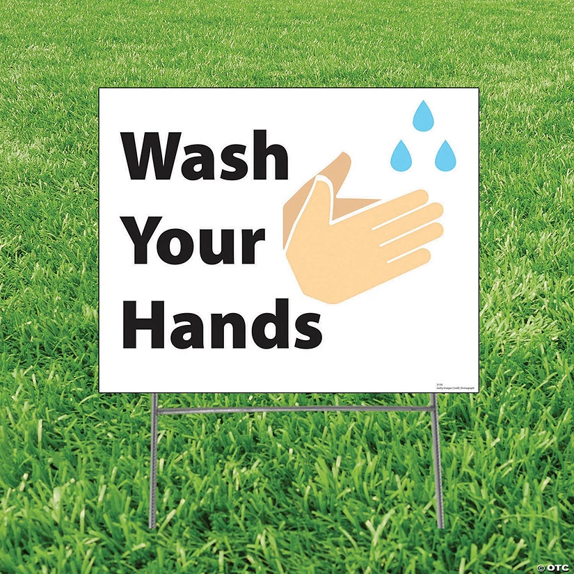 Wash Your Hands Yard Sign 3 Wash Your Hands Yard Sign