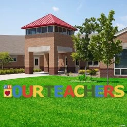 We Heart Icon Our Teachers Yard Sign