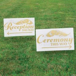 Wedding Directional Double-Sided Sign Set - 2 Pc.