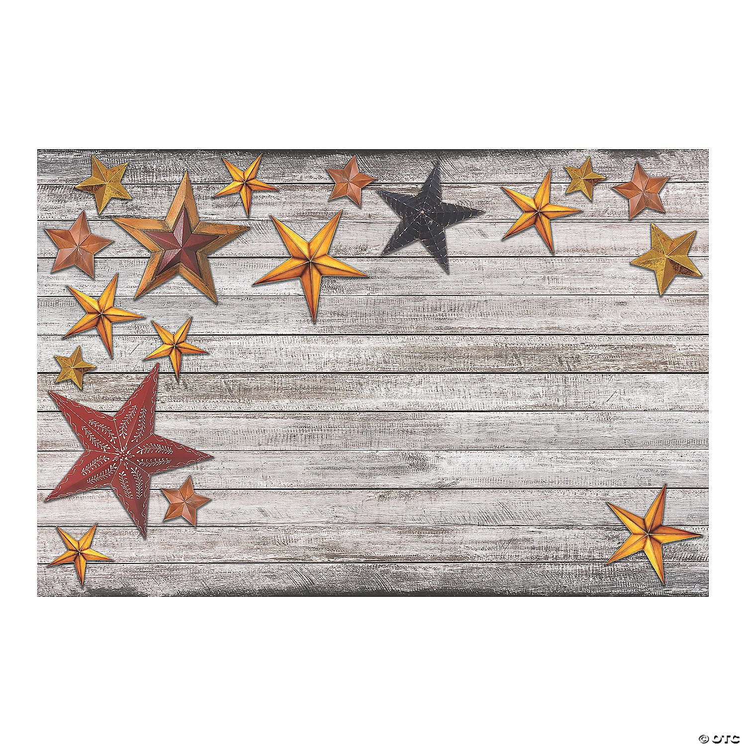 Western Star Barnwood Plastic Backdrop - 3 Pc. 3 Western Star Barnwood Plastic Backdrop - 3 Pc.