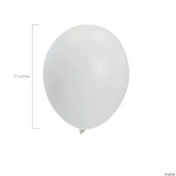 White 11" Latex Balloons - 12 Pc. -Party Decorations Sales Shop white 11 latex balloons 12 pc 70 18 a01