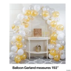 White And Gold Graduation Balloon Arch Kit -Party Decorations Sales Shop white and gold graduation balloon arch kit14192938 a01